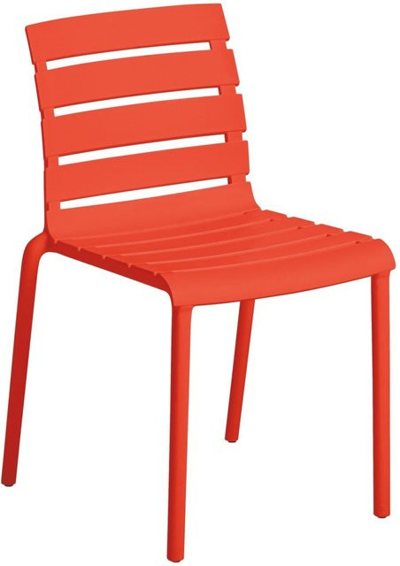 KETTLER Stapelstuhl PONZA aus Kunststoff in Rot, 4er Pack, B/T/H: 47 x 55 x 78 cm - Bild 1