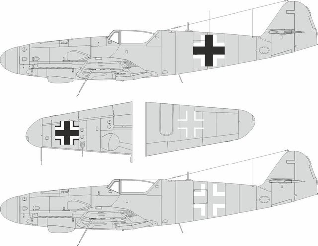 Airfix Messerschmitt Bf 109G-5/6 - National insignia, Modellbau - Bild 1