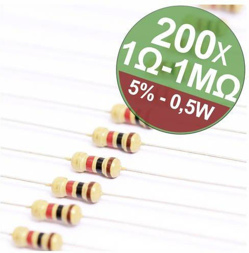 Quadrios 22P106 Kohleschicht-Widerstand Sortiment axial bedrahtet, Multicolor, 0.5W, 5% Toleranz - Bild 1