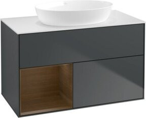 V&B Waschtischunterschrank Finion 100 in Weiß lackiert B/T/H: 100 x 50,1 x 50,1 cm - Bild 1