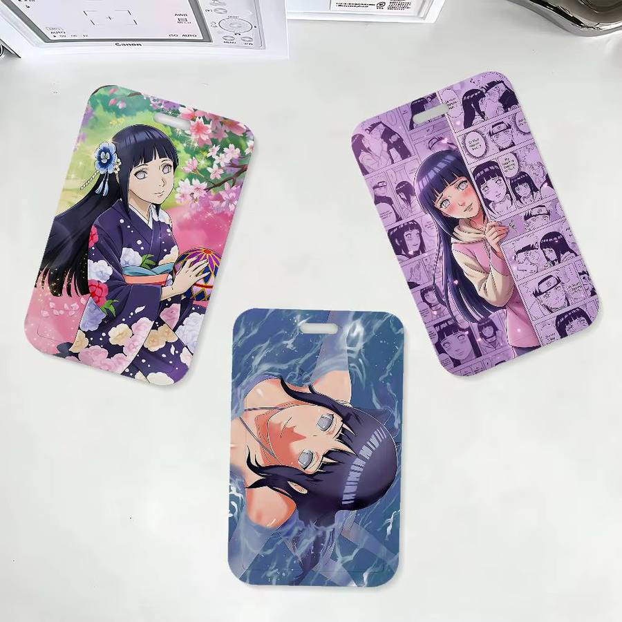 Naruto Hinata Hyuga Ausweishalter mit Etui in Multicolour für Schule und Büro - Bild 3