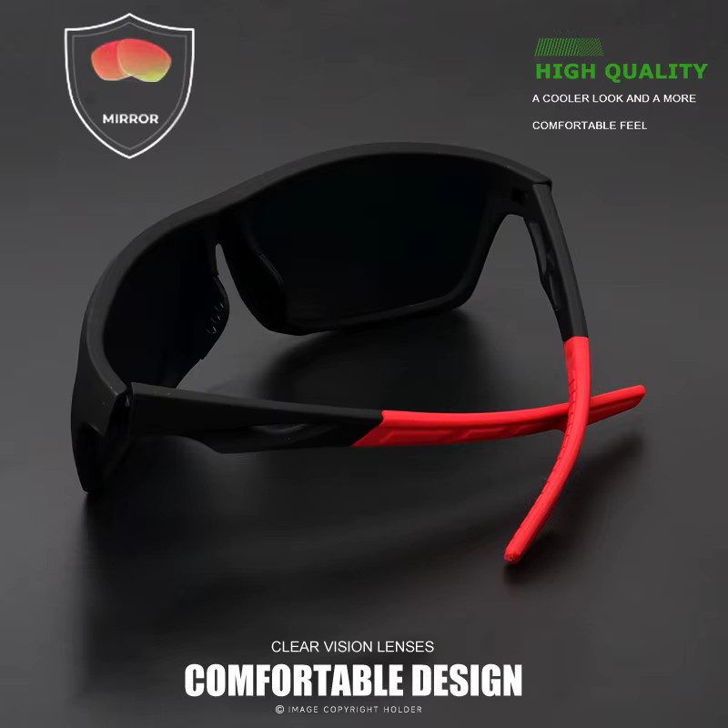 AWGSEE Sportsonnenbrille, Vollrand, Kunststoff, Schwarz, Unisex - Bild 2