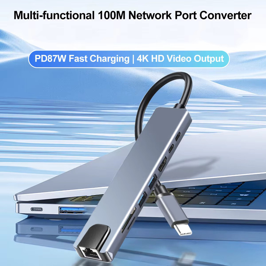 Congdi USB-C Docking Station Thunderbolt 3 Adapter mit HDMI und RJ45 Ethernet für Macbook Air M1 und iPad Pro - Bild 3