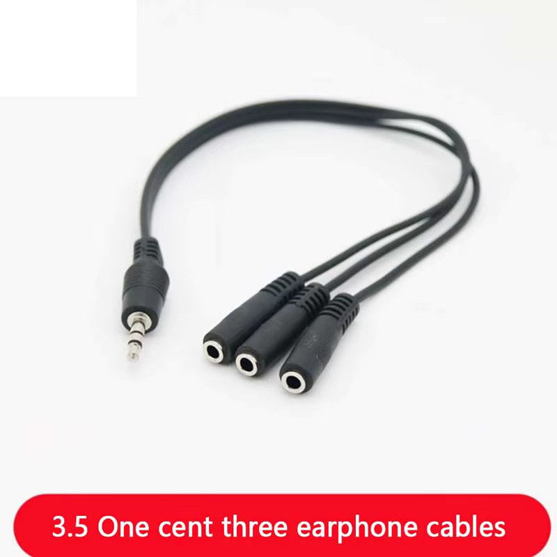 JETTING 3,5 mm Aux Audio Splitter Adapter 1 Stecker auf 3 Buchsen Schwarz - Bild 2