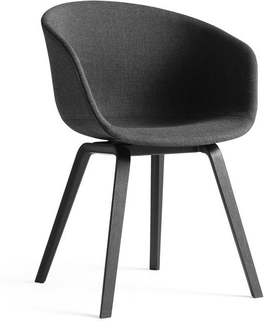 HAY About A Chair AAC 23 Polstersessel mit Armlehnen in Grau aus Stoff und Holz - Bild 1