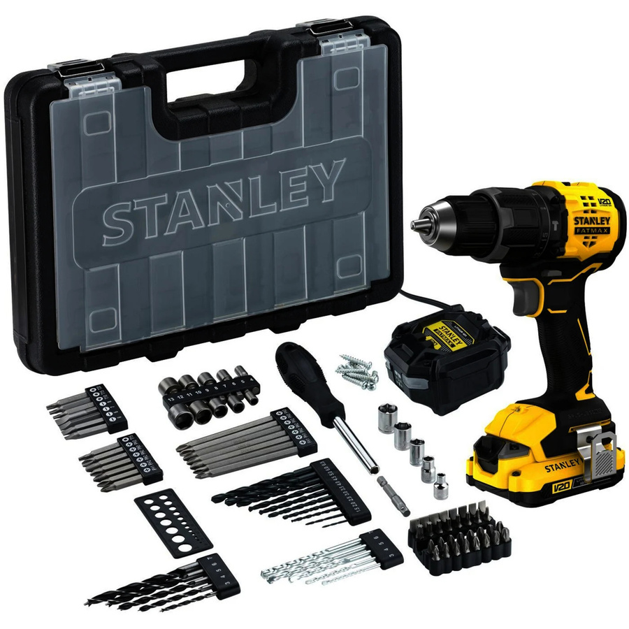 Stanley Akku-Schlagbohrschrauber SFMCD716D1A-QW, 18V, Schwarz-Gelb - Bild 1