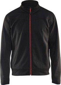 Blakläder Sweatjacke Service Plus Unisex in Schwarz/Rot, Größe XL - Bild 1