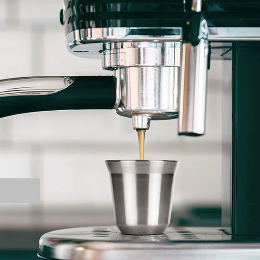 Punana Espressotassen aus doppelwandigem Edelstahl, isolierte Kaffeetassen, 160 ml, Silber oder Schwarz - Bild 4