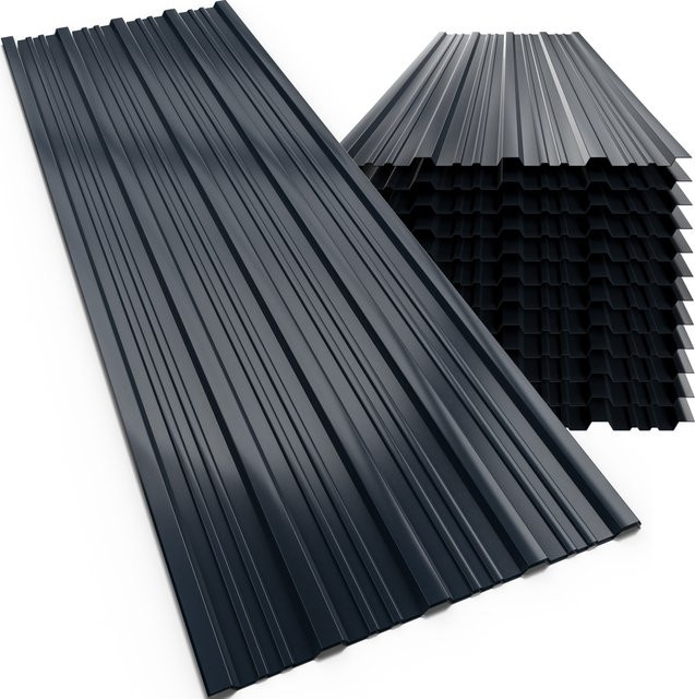 Trapezblech 28er-Set Gardebruk aus verzinktem Stahl in Anthrazit, Breite: 110 cm, Höhe: 46 cm - Bild 1