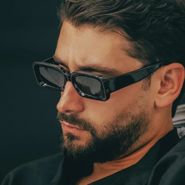 Rexxar Sonnenbrille, square, Unisex, Vollrand, Kunststoff, schwarz - Bild 1