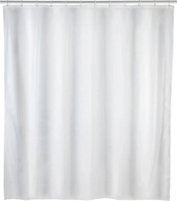 Wenko Anti-Schimmel Duschvorhang aus Polyester in Weiß, B: 120 cm, H: 200 cm - Bild 1