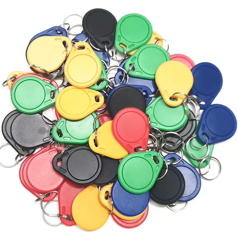 YEVERAXIN RFID 13,56 MHz UID S50 1K Schlüsselanhänger, wiederbeschreibbare Karten in Multicolor, 5/10 Stück - Bild 2
