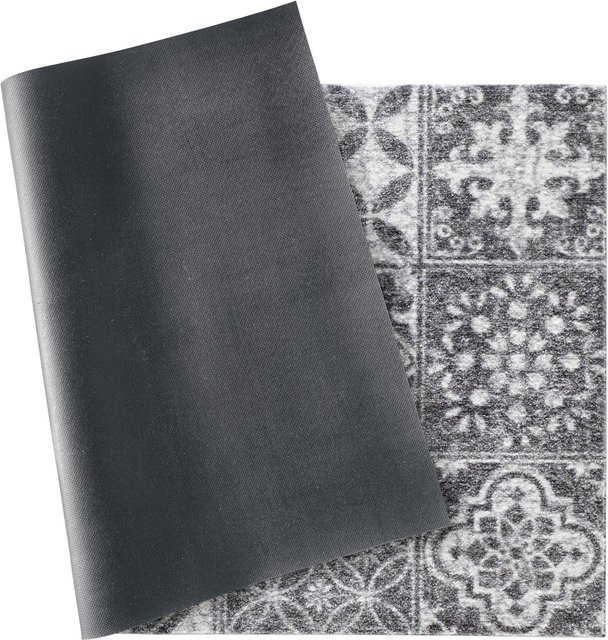wash+dry by Kleen-Tex Fußmatte rechteckig in Grau-Weiß mit rutschfester Unterseite aus Gummi und Polyamid - Bild 1