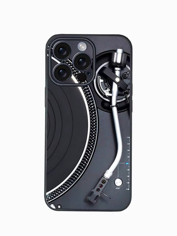 Technics DJ Handyhülle für iPhone 16 15 14 13 12 Pro Max Plus matt versilbert mehrfarbig - Bild 3