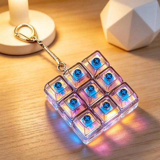 PRELEXT Tastatur-Schlüsselanhänger, LED, Kristall, Unisex - Bild 1