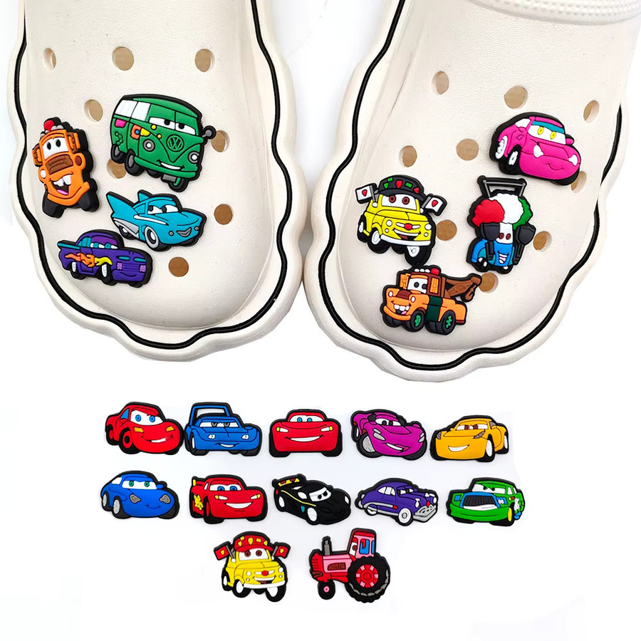Potdemiel Schuh-Charms, Cartoon Auto-Serie, PVC - Bild 4