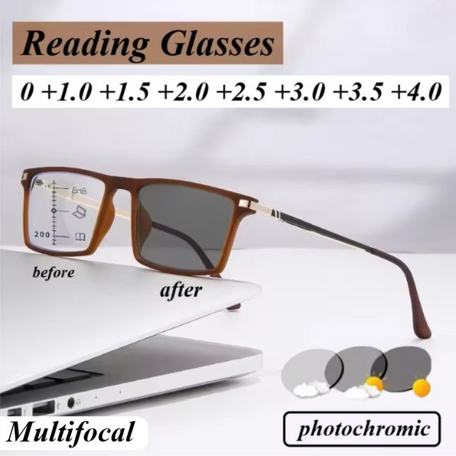 Lesebrille mit photochromen Gläsern und Blaulichtfilter, Vollrand - Bild 1