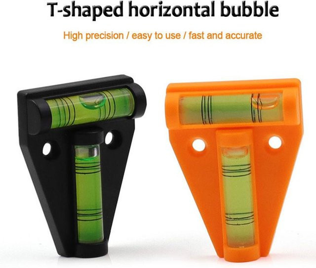 Mini T-Typ Wasserwaage in Schwarz als präzises Messinstrument für die Kalibrierung von Ebenen - Bild 1