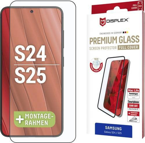 Displex Displayschutzglas für Samsung Galaxy S25, transparent, Anti-Fingerprint - Bild 1