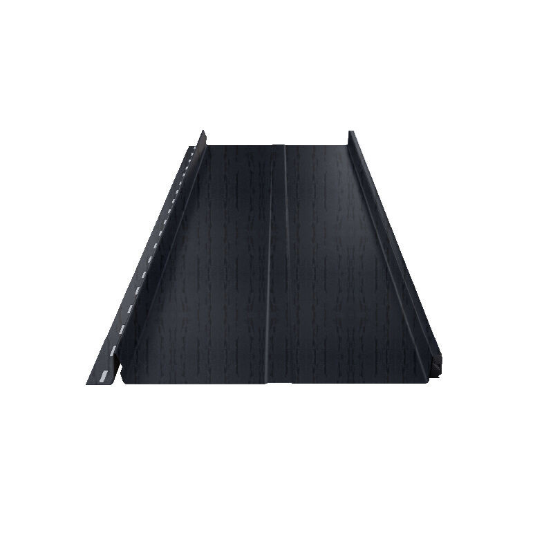 Stehfalz Terrano Dach und Wand aus Stahl von ThyssenKrupp Wood in Schwarz, Breite: 31,6 cm, Materialstärke: 0,50 mm - Bild 1