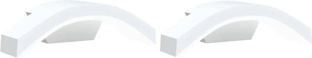 vidaXL LED-Außenwandleuchten im 2er-Set, Weiß, Aluminium, Up-Down-Beleuchtung, IP54 - Bild 1