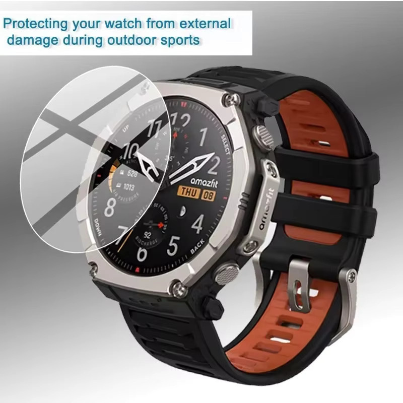 Huami Amazfit T Rex Ultra 2 Displayschutz aus gehärtetem Glas, transparentes HD Schutzglas - Bild 4
