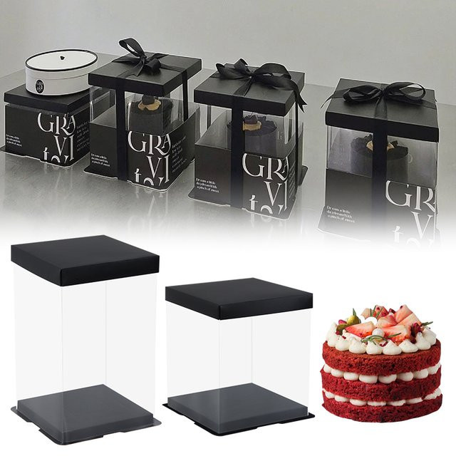 Transparente Geschenkbox aus PVC für DIY-Dekorationen wie Rosen oder Bären, ideal für Hochzeiten und Geburtstage, Farbe: Transparent - Bild 1