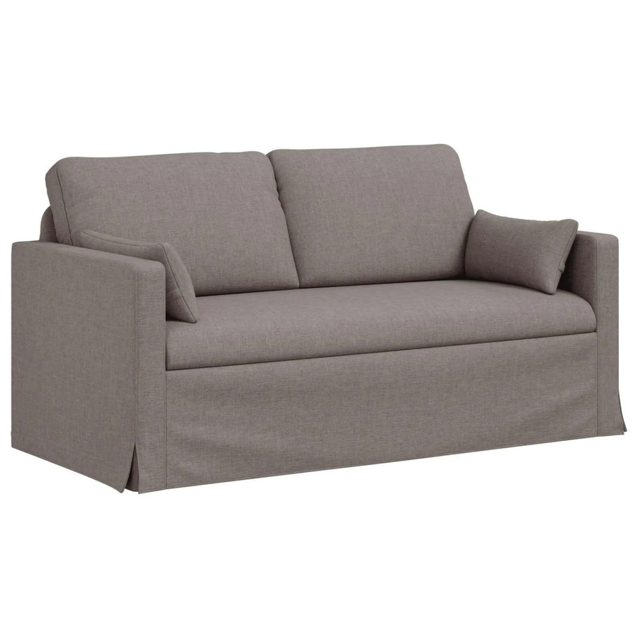 vidaXL Sofa in Taupe mit Stoffbezug und Metallrahmen, B/T/H: 158 x 78 x 80 cm - Bild 2