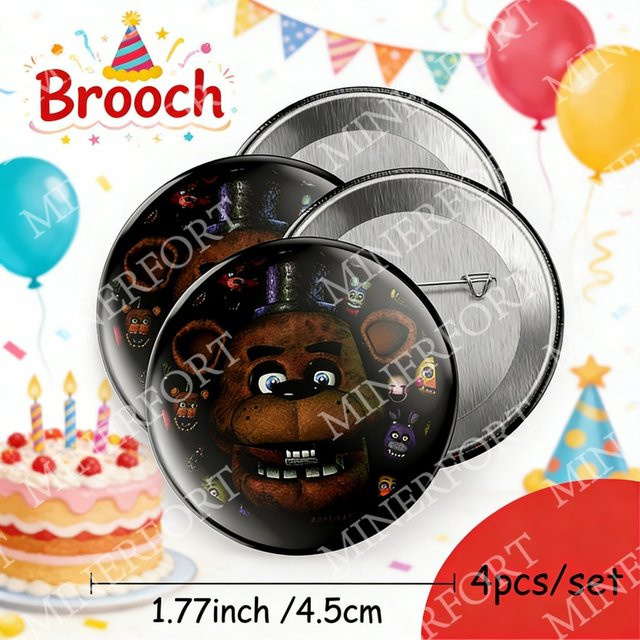 Five Nights at Freddy's Brosche, bunt, Metall, Kinder - Bild 1