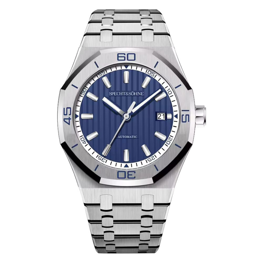 Specht & Söhne Armbanduhr Automatik, Edelstahl, Blau, Saphirglas, 40 mm, Herren - Bild 7