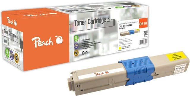 Peach Toner XL Yellow O4446/4449/44469722 für OKI C 510 DN, C 511 DN, C 530 DN, C 531 DN, MC 561 DN, MC 562 DN (wiederaufbereitet) - Bild 1