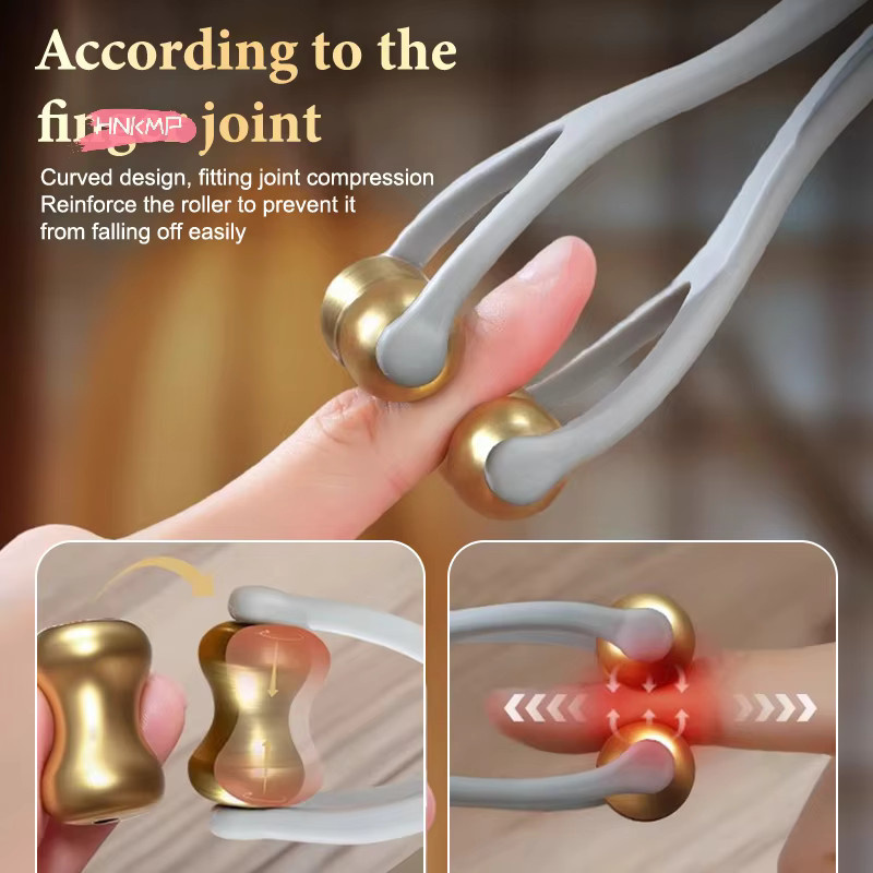 HNKMP Fingermassageroller, Messing, Unisex - Bild 3