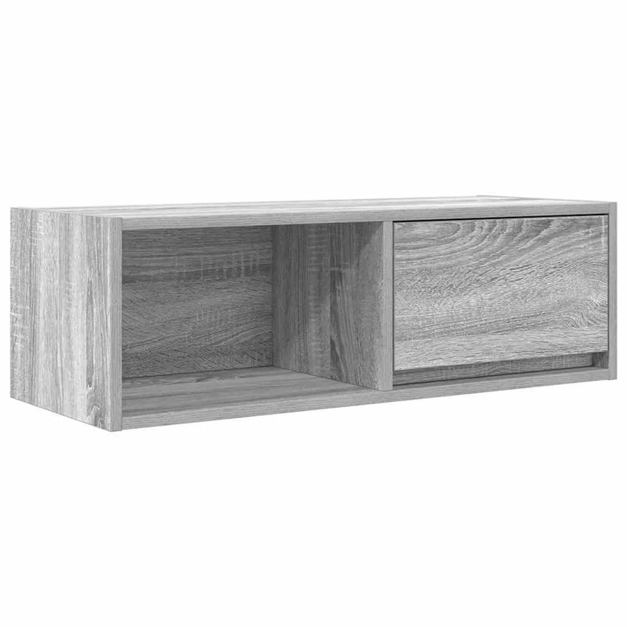 vidaXL TV-Schrank modern in Grau Sonoma, Wandmontage, B/T/H: 80 x 31 x 25,5 cm - Bild 2