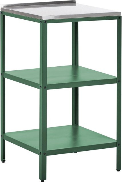 Beliani Gartenküche VILAMA Kochmodul aus Edelstahl in Grün und Silber, B/T/H: 50 x 50 x 90 cm - Bild 1