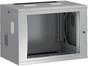 Rittal FlatBox Wandschrank mit Sichttür, 9 HE, Grau, B/T/H: 600 x 600 x 492 cm - Bild 1