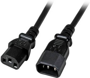 EFB Elektronik Kaltgeräteverlängerung C13-C14 Schwarz, Länge: 3 m - Bild 1