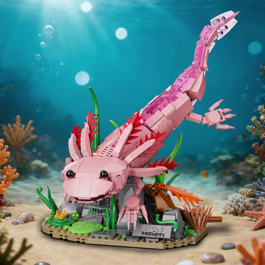 Aquatisches Amphibien-Axolotl-Modell, Bausteine, 998 Teile - Bild 2