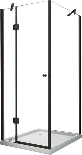 Glasdeals Duschkabine NOVUM Eckdusche mit 6 mm Glas in Schwarz B/T/H: 100 x 100 x 195 cm - Bild 1