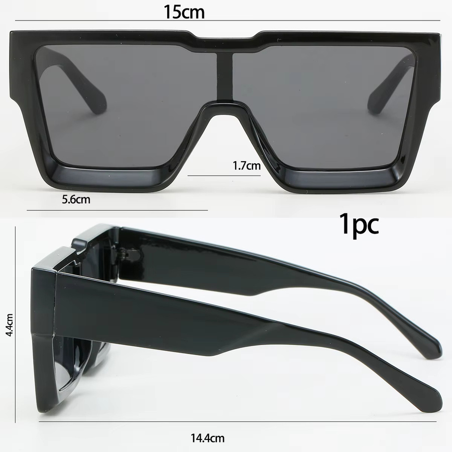 YuYing Sonnenbrille Cat Eye, Vollrand, Schwarz, Kunststoff, Damen - Bild 3