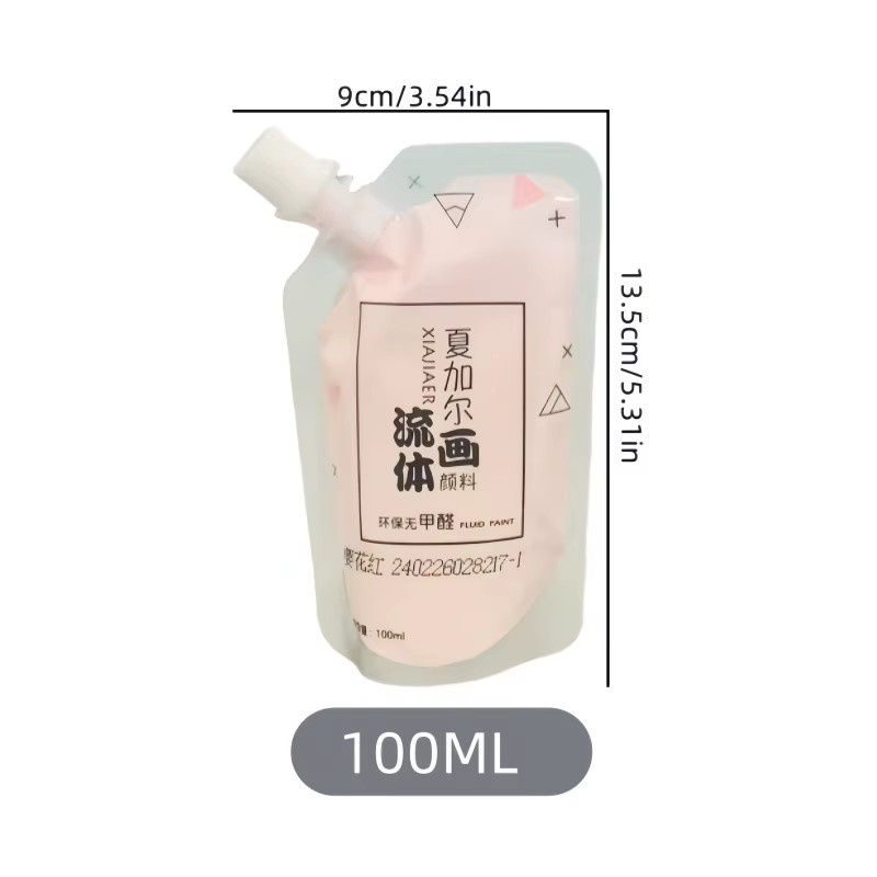 xiajiaer Fluid Paint Acrylfarbe Mehrfarbig 100 ml für DIY Dekorationen und Malerei - Bild 2