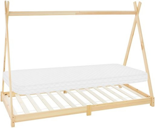 ML-Design Kinderbett Tipi aus Kiefernholz mit Matratze und Lattenrost, B/T: 90 x 200 cm - Bild 1