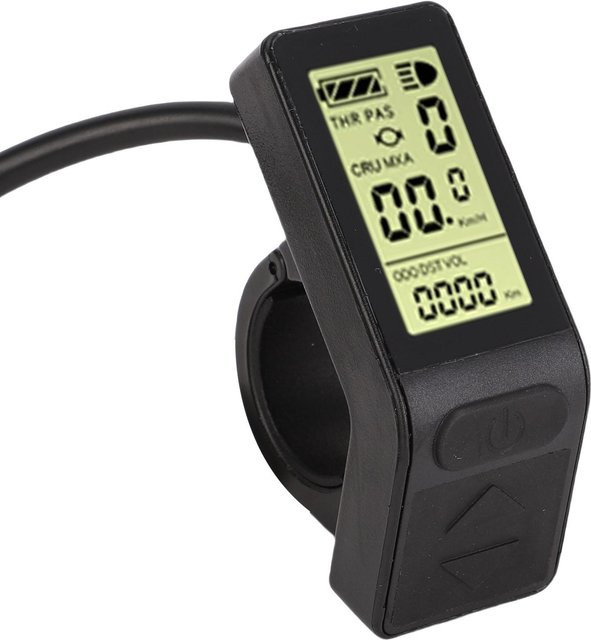 Igeteck E-Bike LCD-Display für Elektroroller mit SM-Stecker und externen Tasten, Beige - Bild 1