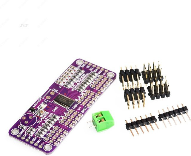 PCA9685 16-Kanal 12-Bit PWM Servo-Driver I2C Modul für Arduino und Raspberry Pi in Lila - Bild 1