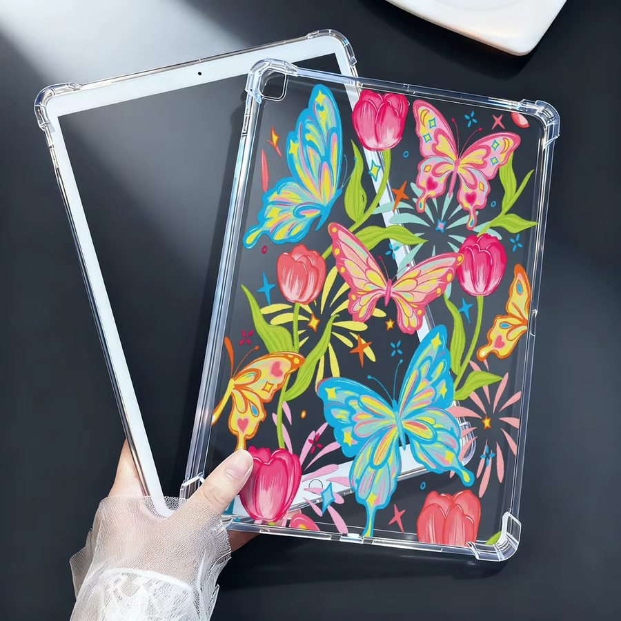 Silikon Schmetterlings Schutzhülle für Apple iPad in Multicolor - Bild 4