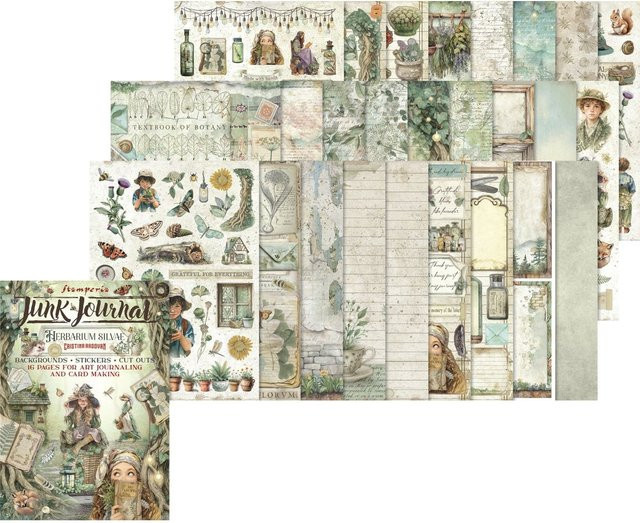 Stamperia Junk Journal Book Herbarium Silvae in Multicolor, A4, B/T/H: 22,0 x 22,0 x 1,6 cm - Bild 1