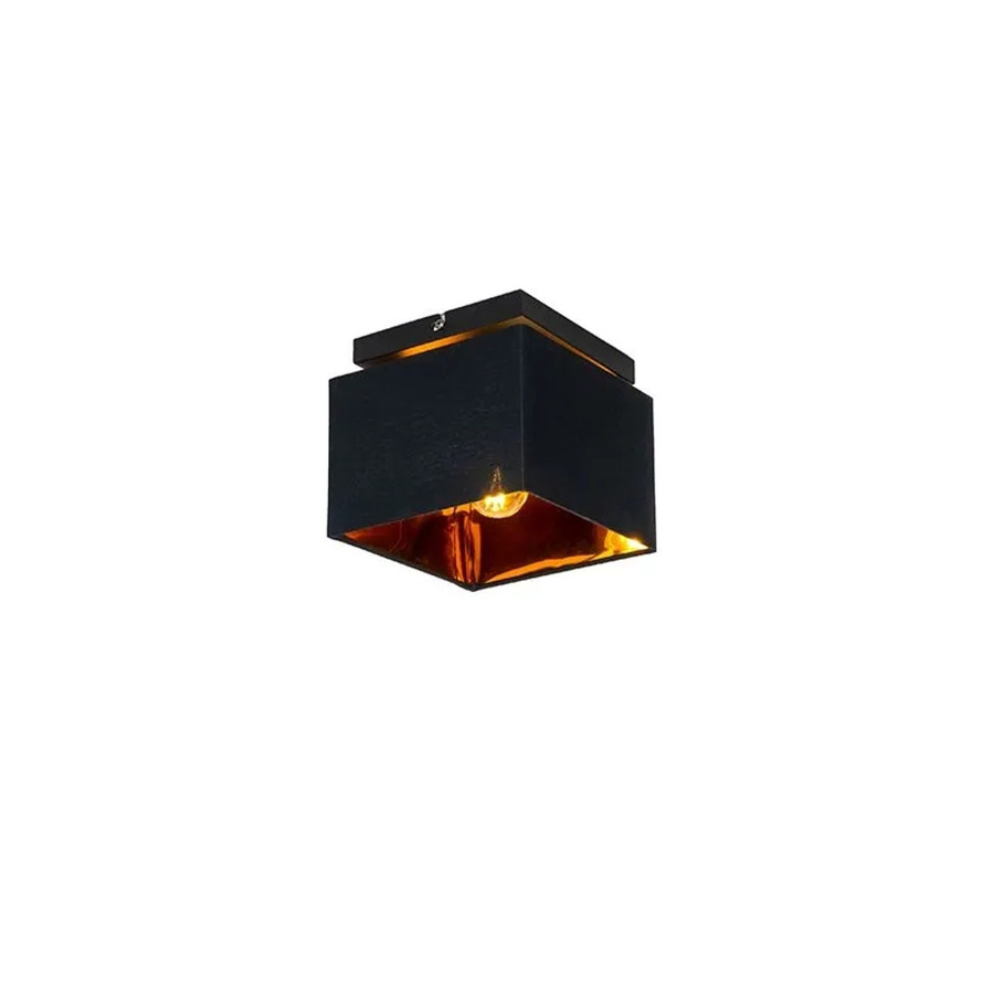 QAZQA Moderne Deckenleuchte in Schwarz und Gold mit E27 Fassung - Bild 2
