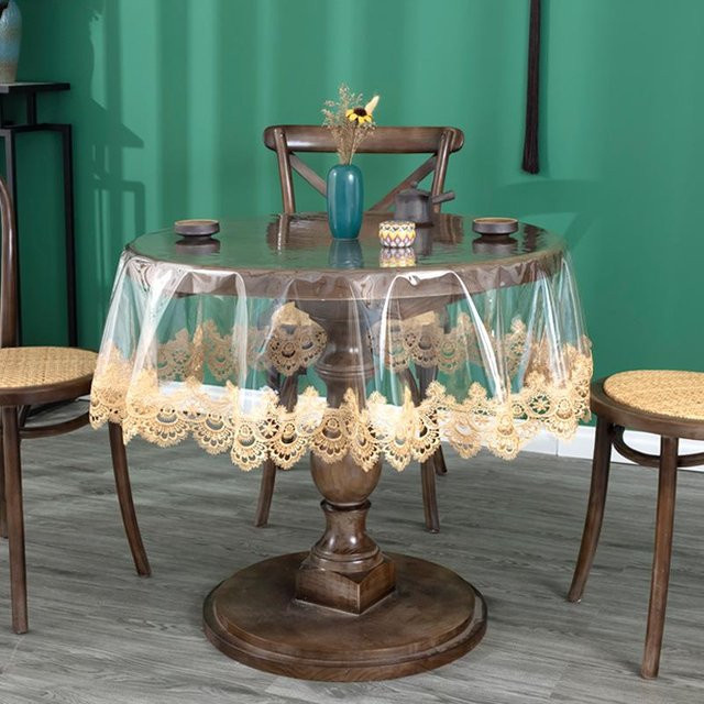 Transparente Silikon-Tischmatte von JMG Household Supplies, hitzebeständig und ölbeständig, B/B: 90 x 90 cm - Bild 1