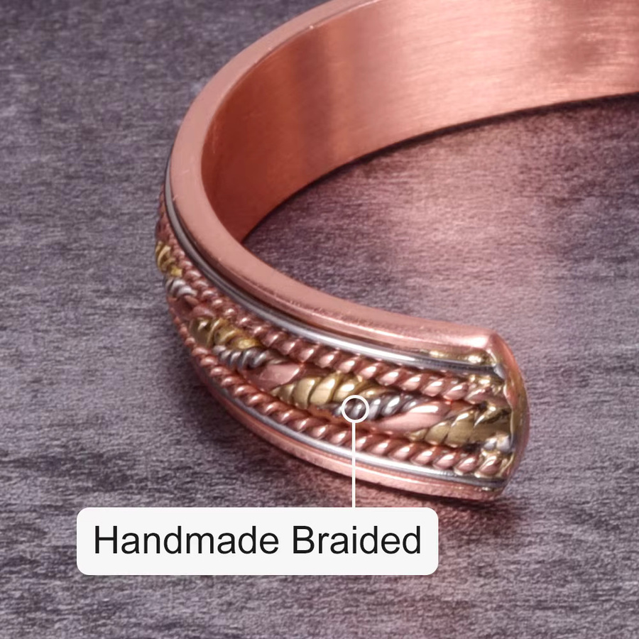 Vinterly Armband, Kupfer, geflochten, 12 mm, Unisex - Bild 2