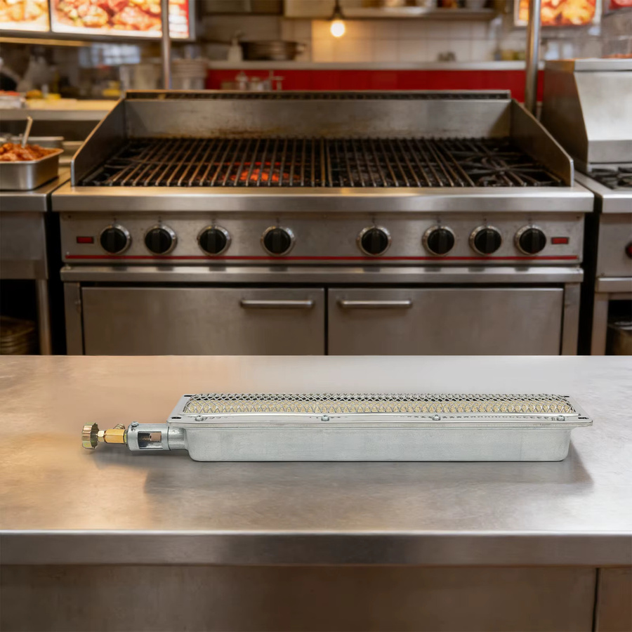 Infrarot-Keramikbrenner für BBQ und Öfen, Brennerplatte in Grau und Silber - Bild 3