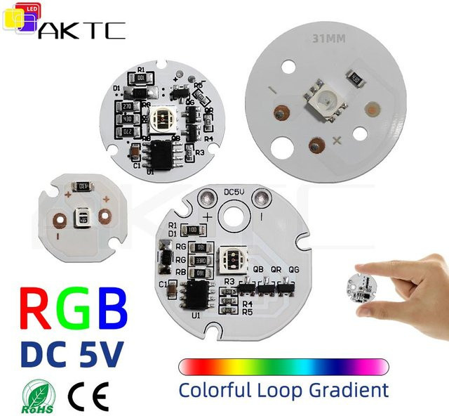 Ankatec Mini Runde RGB LED Lichtplatte 5V mit Farbwechselndem Zyklus in Multicolour - Bild 1